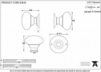 Polished Nickel Mushroom Mortice/Rim Knob Set